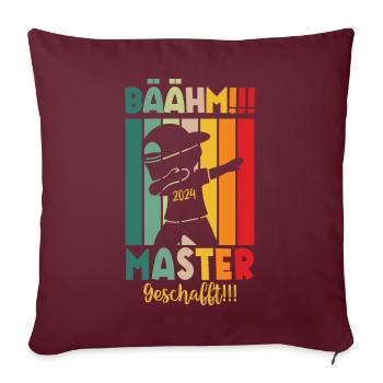 Master Masterabsolvent Masterabschluss Geschenk - Sofakissenbezug 45 x 45 cm - Burgunderrot - Vorne