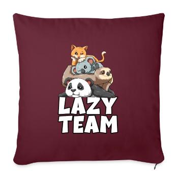 Paresseux panda paresseux koala chat - Housse de coussin décorative 45 x 45 cm - bordeaux - Devant