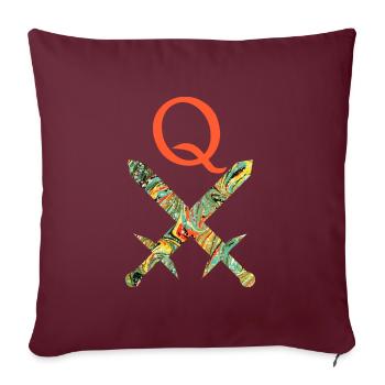 gekreuzte schwerter e 200 q - Sofakissenbezug 45 x 45 cm - Burgunderrot - Vorne