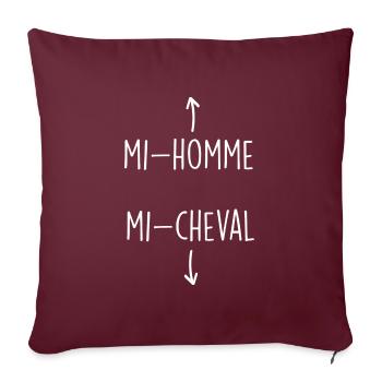 mi-homme mi-cheval - Housse de coussin décorative 45 x 45 cm - bordeaux - Devant
