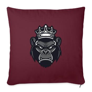 Couronne de gorille - Housse de coussin décorative 45 x 45 cm - bordeaux - Devant
