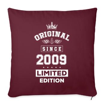 Anniversaire édition limitée 2009 - Housse de coussin décorative 45 x 45 cm - bordeaux - Devant