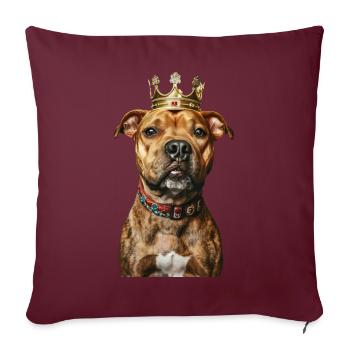 Staffordshire Bull Terrier - Housse de coussin décorative 45 x 45 cm - bordeaux - Devant