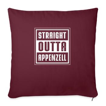STRAIGHT OUTTA APPENZELL - Sofakissenbezug 45 x 45 cm - Burgunderrot - Vorne