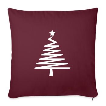 Weihnachtsbaum modern [white] - Sofakissenbezug 45 x 45 cm - Burgunderrot - Vorne