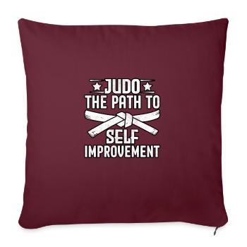 Le judo, le chemin du dépassement de soi - Housse de coussin décorative 45 x 45 cm - bordeaux - Devant