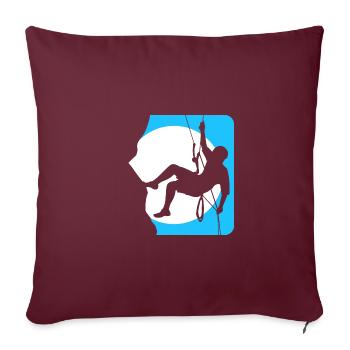 Escalade, alpinisme, escalade, face nord - Housse de coussin décorative 45 x 45 cm - bordeaux - Devant