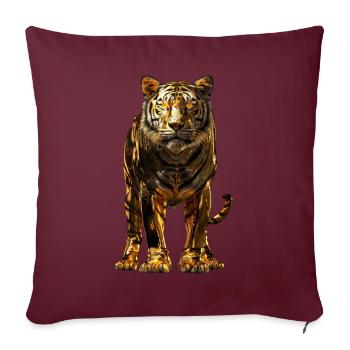 Tigre - Housse de coussin décorative 45 x 45 cm - bordeaux - Devant