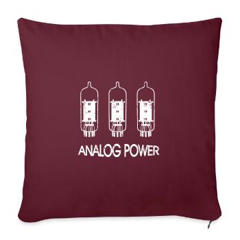Analog Power Tube Amp Passion Vintage HiFi Design - Sofakissenbezug 45 x 45 cm - Burgunderrot - Vorne