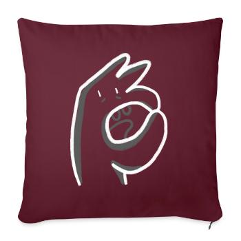 Bonhomme O - Sofakissenbezug 45 x 45 cm - Burgunderrot - Vorne