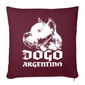 Dogo Argentino - Housse de coussin décorative 45 x 45 cm - bordeaux - Devant
