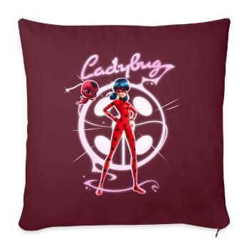 Miraculous Ladybug Mit Tikki - Sofakissenbezug 45 x 45 cm - Burgunderrot - Vorne