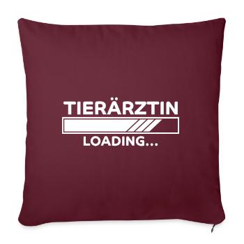 Tierärztin Spruch Job Lustiges Tierärztin Geschenk - Sofakissenbezug 45 x 45 cm - Burgunderrot - Vorne