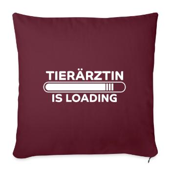 Tierärztin Spruch Job Lustiges Tierärztin Geschenk - Sofakissenbezug 45 x 45 cm - Burgunderrot - Vorne