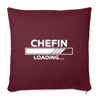 Chefin Spruch Familie Beruf Lustig Chefin Geschenk - Sofakissenbezug 45 x 45 cm - Burgunderrot - Vorne