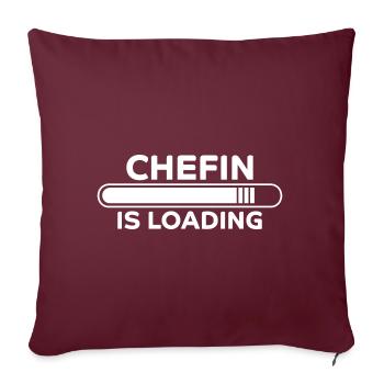 Chefin Spruch Familie Beruf Lustig Chefin Geschenk - Sofakissenbezug 45 x 45 cm - Burgunderrot - Vorne