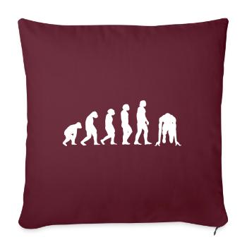 Evolution Leichtathlet - Sofakissenbezug 45 x 45 cm - Burgunderrot - Vorne