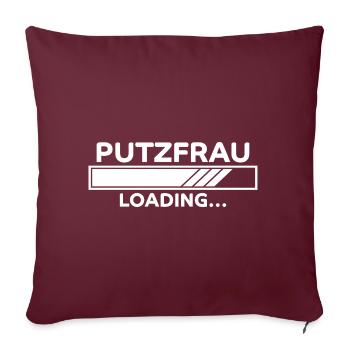 Putzfrau Spruch Reinigungskraft Putzfrau Geschenk - Sofakissenbezug 45 x 45 cm - Burgunderrot - Vorne