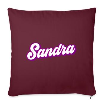 Sandra | Farben änderbar - Sofakissenbezug 45 x 45 cm - Burgunderrot - Vorne