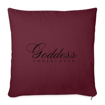 Déesse Sous Couverture Déesse Design M K Eyelneiri 1 - Housse de coussin décorative 45 x 45 cm - bordeaux - Devant