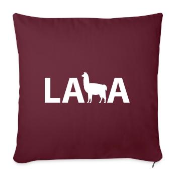Lama - Silhouette - Sofakissenbezug 45 x 45 cm - Burgunderrot - Vorne