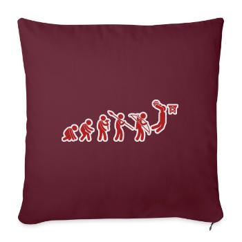 Evolution Basket-ball Rouge Blanc Grunge - Housse de coussin décorative 45 x 45 cm - bordeaux - Devant