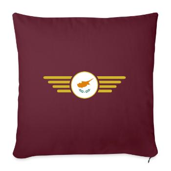 Ich liebe Zypern, Eleganz Stil Design T-Shirt - Sofakissenbezug 45 x 45 cm - Burgunderrot - Vorne