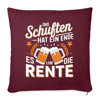 Le labeur est terminé, vive la pension - Housse de coussin décorative 45 x 45 cm - bordeaux - Devant