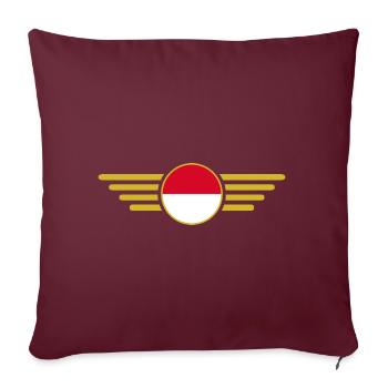 Ich liebe Monaco, Eleganz Stil Design T-Shirt - Sofakissenbezug 45 x 45 cm - Burgunderrot - Vorne