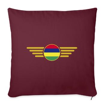 I Love Mauritius, T-Shirt Design Style Élégance - Housse de coussin décorative 45 x 45 cm - bordeaux - Devant
