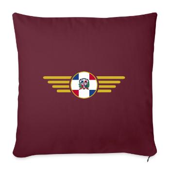 J’aime la République dominicaine Design T-Shirt - Housse de coussin décorative 45 x 45 cm - bordeaux - Devant