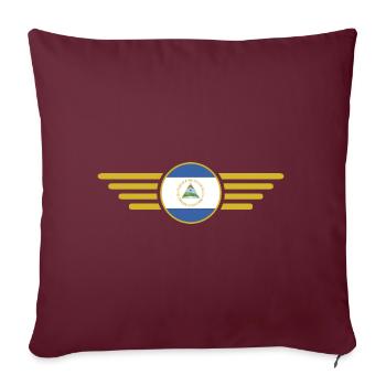 J’aime le Nicaragua, T-shirt design de style élégance - Housse de coussin décorative 45 x 45 cm - bordeaux - Devant