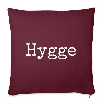 Hygge - Scandinavian Cosiness (Font2) - Sofa pillowcase 17,3'' x 17,3'' (45 x 45 cm) - burgundy - Front