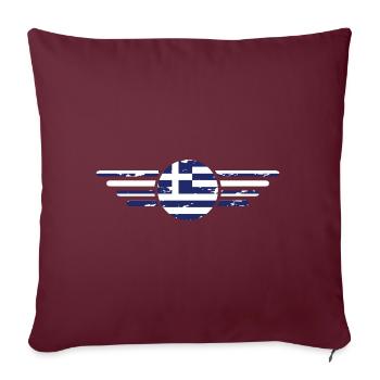 ich liebe Griechenland, Stil Design T-Shirt - Sofakissenbezug 45 x 45 cm - Burgunderrot - Vorne