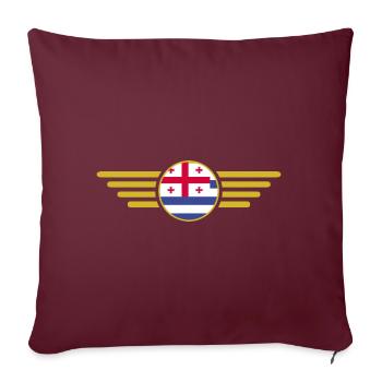 J’aime l’Adjara, T-shirt design de style élégance - Housse de coussin décorative 45 x 45 cm - bordeaux - Devant