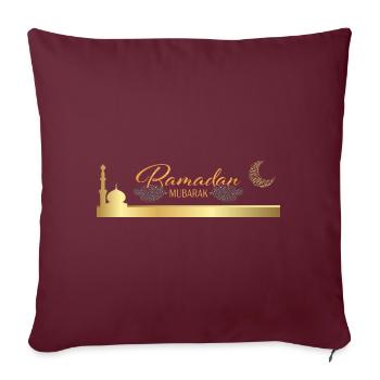 Ramadan Mubarak - Sofakissenbezug 45 x 45 cm - Burgunderrot - Vorne