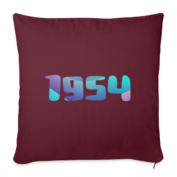 Cadeau Anniversaire 1954 Millésime 1954 Rétro 1954 - Housse de coussin décorative 45 x 45 cm - bordeaux - Devant
