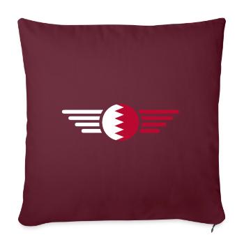 J’aime Bahreïn, T-shirt design de style élégance - Housse de coussin décorative 45 x 45 cm - bordeaux - Devant