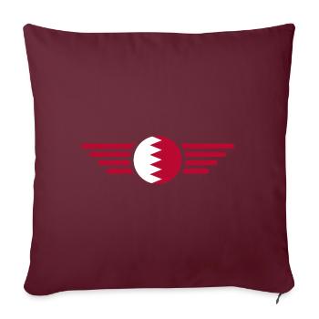 J’aime Bahreïn, T-shirt design de style élégance - Housse de coussin décorative 45 x 45 cm - bordeaux - Devant