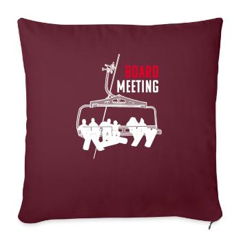 Board Meeting Snowboarding Outfit Apres Ski Party - Housse de coussin décorative 45 x 45 cm - bordeaux - Devant