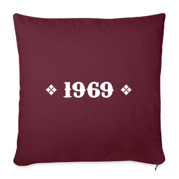 1969 - Cadeau D'anniversaire 1969 Classique - Housse de coussin décorative 45 x 45 cm - bordeaux - Devant