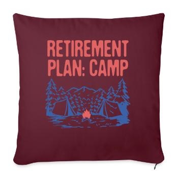 Retirement Plan Camp Retired Camping Elderly - Sofakissenbezug 45 x 45 cm - Burgunderrot - Vorne