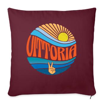 Chemise Vittoria Vintage Sunset Vittoria Groovy Cravate - Housse de coussin décorative 45 x 45 cm - bordeaux - Devant