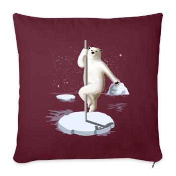 Danseur Pôle Nord drôle Polce Danse FitnessSHIRT - Housse de coussin décorative 45 x 45 cm - bordeaux - Devant