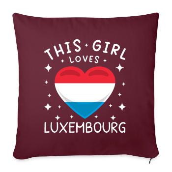 Drapeau luxembourgeois Drapeau luxembourgeois Accueil - Housse de coussin décorative 45 x 45 cm - bordeaux - Devant