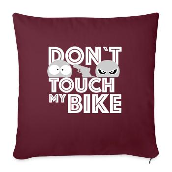 Dont touch my Bike - Der Junge mit der Pistole - Sofakissenbezug 45 x 45 cm - Burgunderrot - Vorne