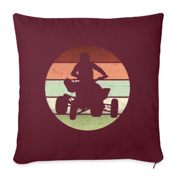 Quad, Oldtimer-Quad-Leidenschaft - Sofakissenbezug 45 x 45 cm - Burgunderrot - Vorne