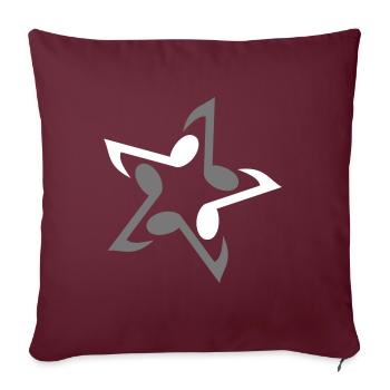MUSIC STAR - Housse de coussin décorative 45 x 45 cm - bordeaux - Devant
