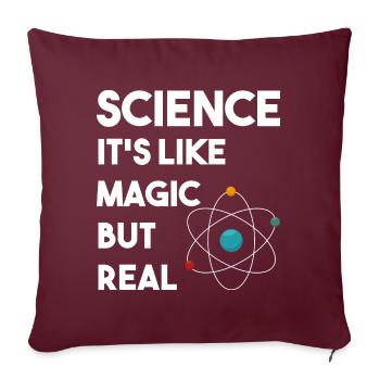 Science Drôle de sort physicien chimiste cadeau - Housse de coussin décorative 45 x 45 cm - bordeaux - Devant