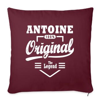Name ANTOINE personalisierte T-Shirt Antoine - Sofakissenbezug 45 x 45 cm - Burgunderrot - Vorne